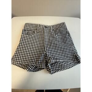 Rag & Bone Justine High Rise Gingham Shorts Black White Size 25
